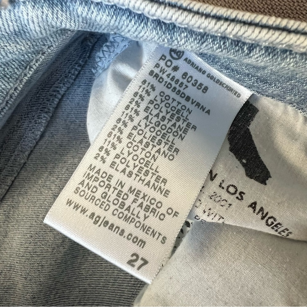 AG Farrah‎ Boot Crop Jeans Mid Rise Light Wash 27 - Picture 3 of 4